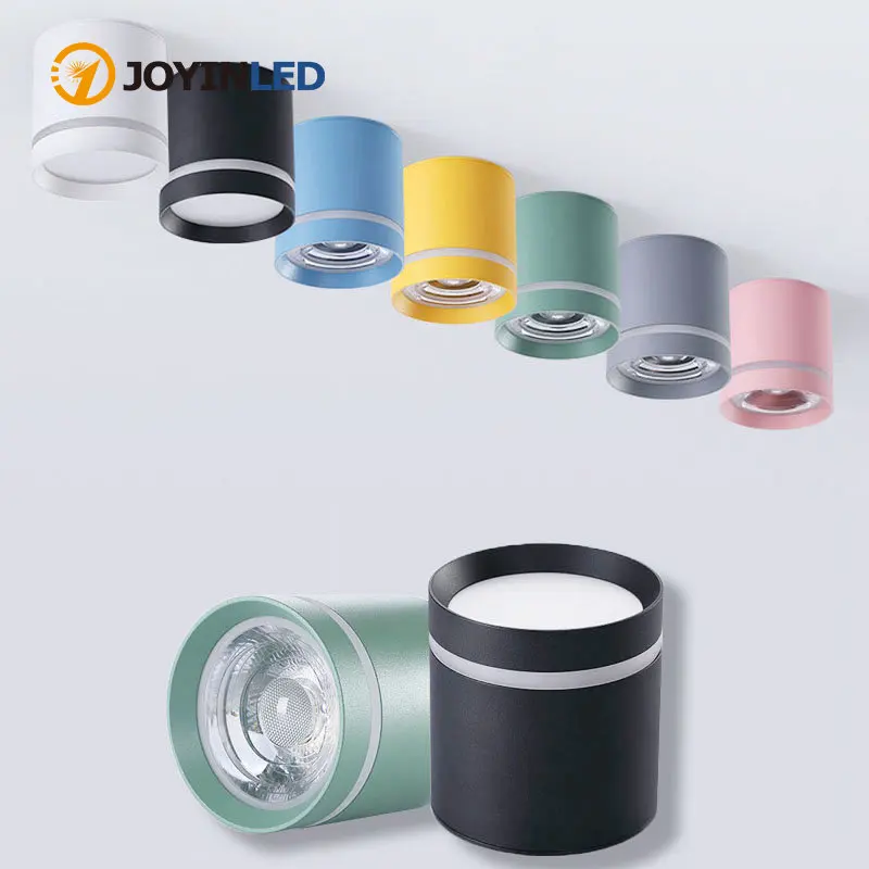 LED Recessed Downlight Frame GU10 MR16 Housing Surfaced Mounted Macaroon Led Ceiling Lamp Dimmable Corridor Light 12W 9W 5W