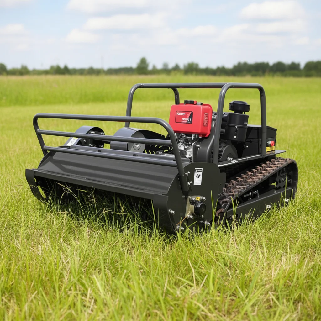 196cc 4-Stroke Diesel Engine Cordless Self Propelled Crawler DIY Industrial Grade Remote Control Lawn Mower