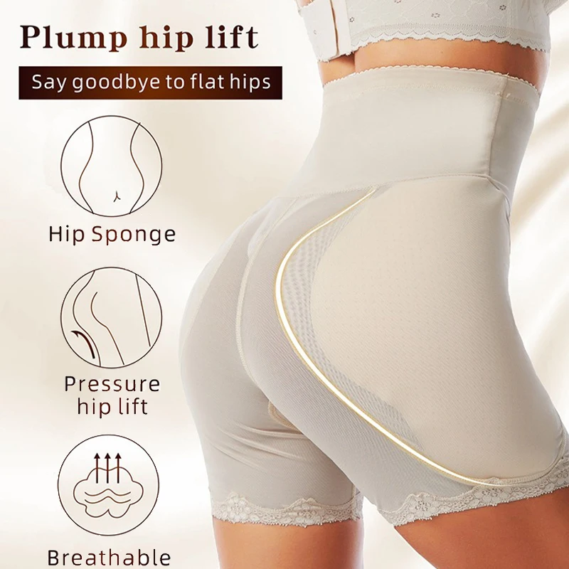 Dimmkof Thick Hip Pad Panties Womens Seamless Tummy Control Smooth Thigh Butt Lifer Underwear Hip Enhancer Shapewear Body Shaper