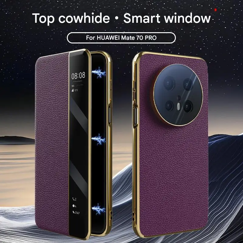 

Luxury Genuine Leather Cover For huawei mate 70 RS mate 70 pro 70 pro plus case Leather for huawei mate 70 RS mate 70 shell