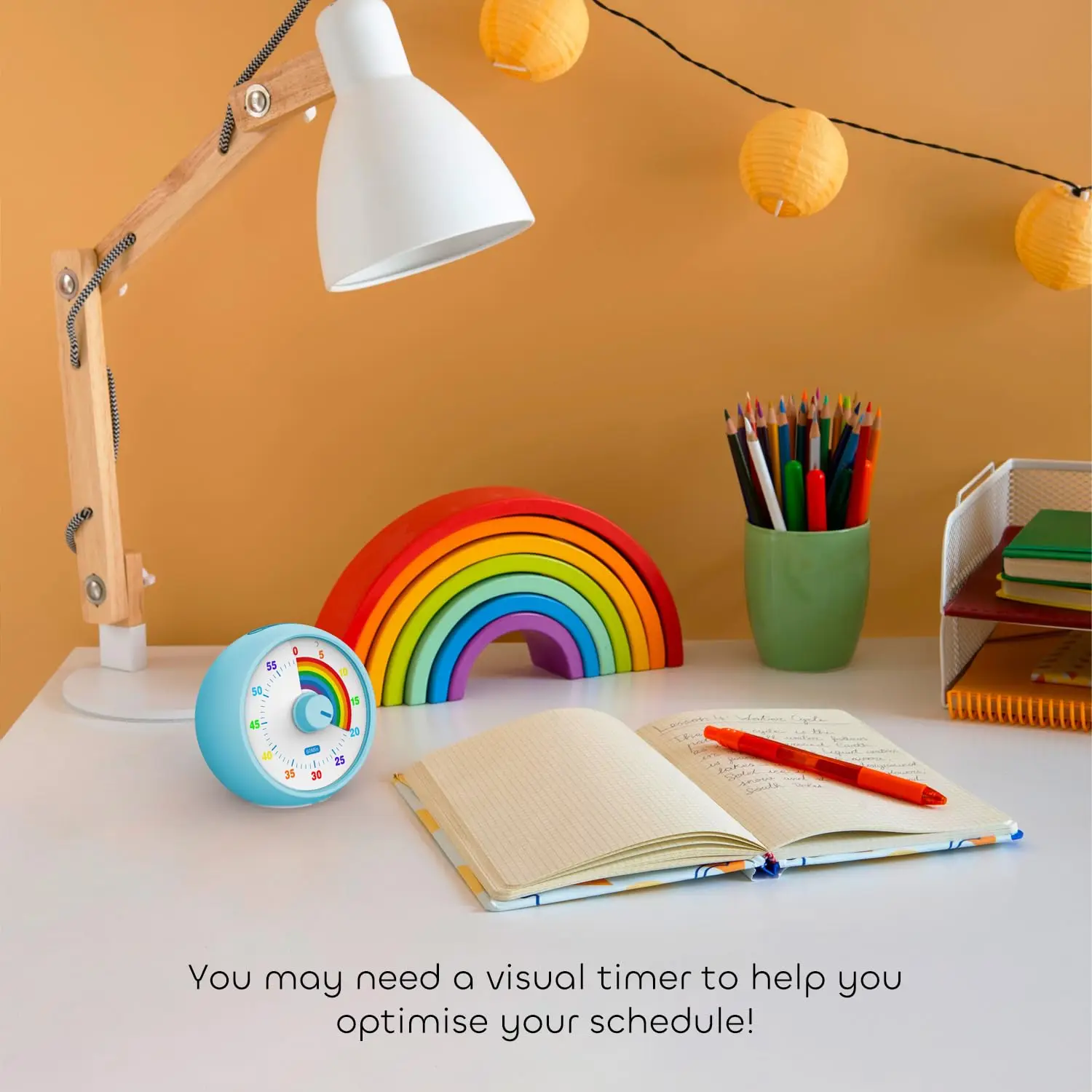 Visual Timer for Kids, 60-Minute Countdown Timer for Classroom Office Kitchen, Desk Timer Kids Time Management Tools with Silent