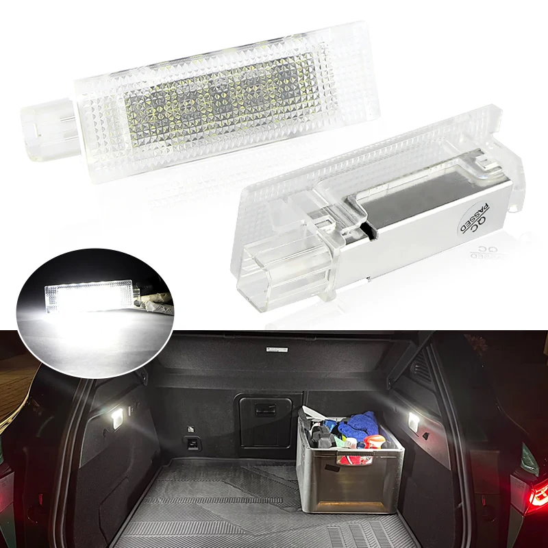 2Pcs LED Door Courtesy Footwell Light Trunk Luggage Lamps For Alfa Romeo 147 159 Giulietta Mito Fiat 500X 500L Dodge Challenger