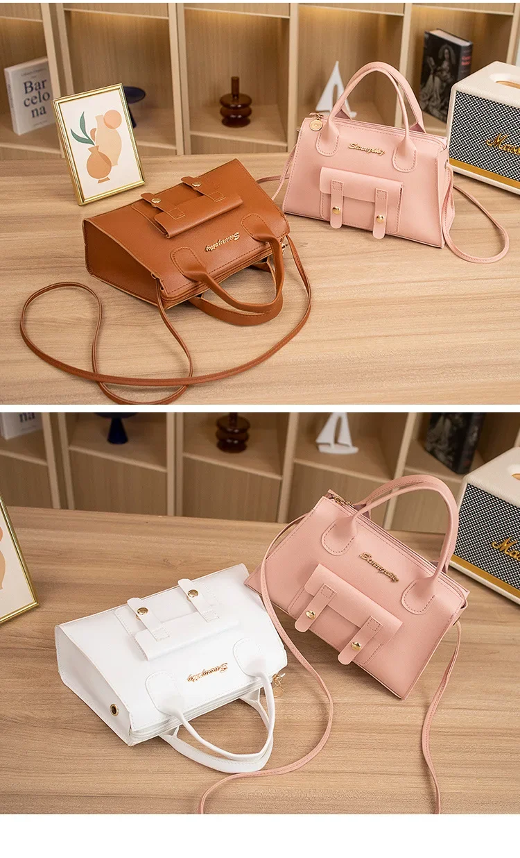 Women\'s bag new version of the beautiful fashion simple solid color Messenger small square bag niche design shoulder bag purse