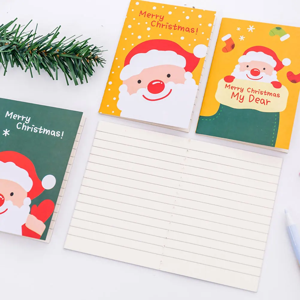 20 Pcs Christmas Theme Mini Notebook Christmas Decoration Pocket Portable Notepad Children\'S Prize Booklet (Assorted Color)