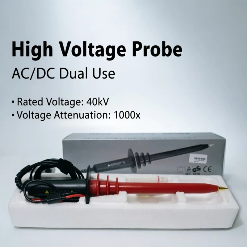 HPV-40 40KV Multimeter Probe 1000 High Voltage Attenuation Detection Rod AC 10MHZ Probe 0-40KV 1000:1 for Testing