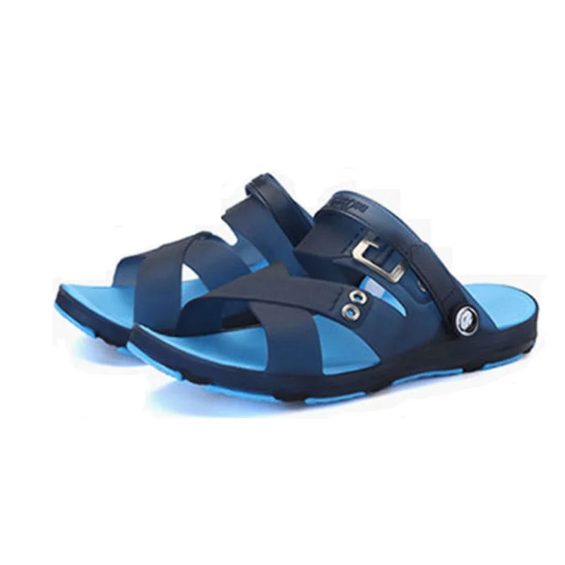 Male Fashion Light Weight Anti Skid Beach Plus Size Sandals Men Cool Comfort Spring & Summer Sky Blue Shoes Man Sandals A159