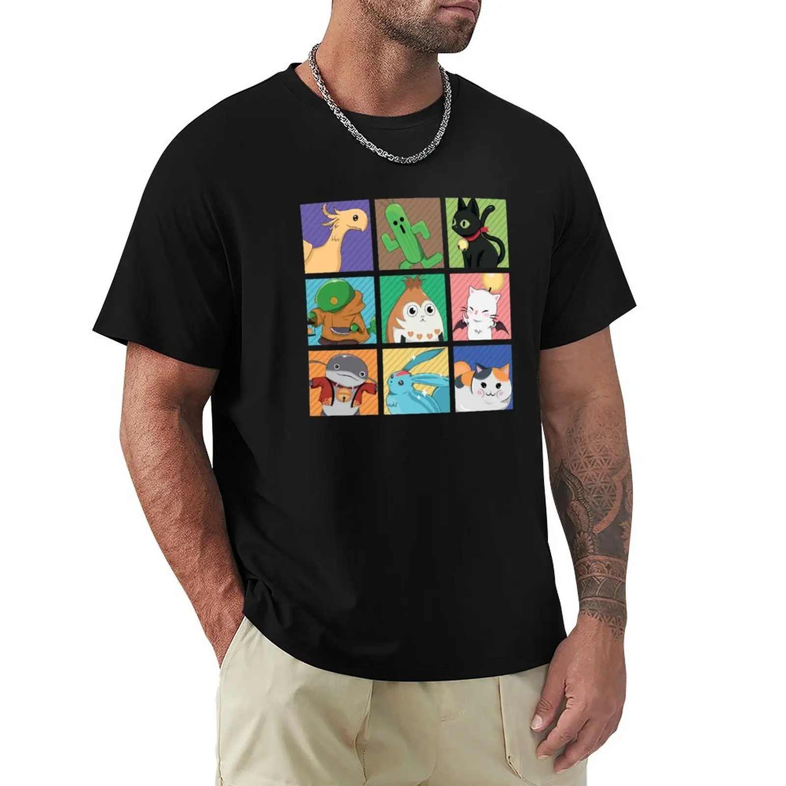 

FFXIV POP ART T-Shirt Work Daily Short Sleeve Top