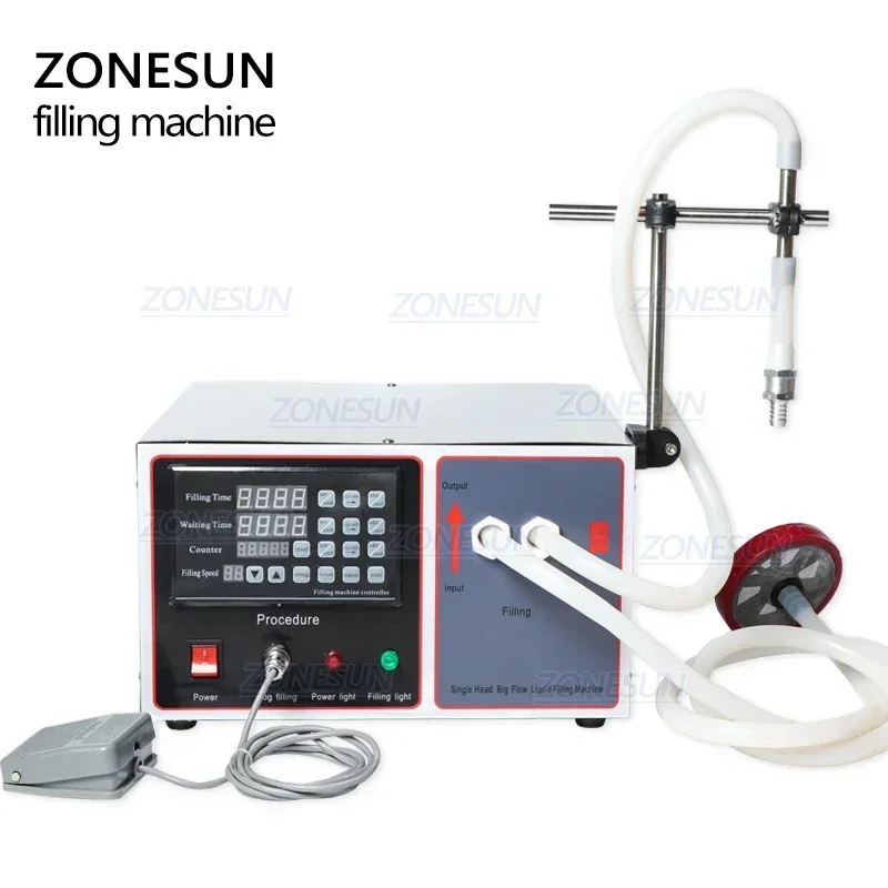 ZONESUN ZS-GFK17B آلة تعبئة شبه أوتوماتيكية لليدين المطهر الغسيل زيت الطبخ الحليب آلة تعبئة الزجاجات السائلة
