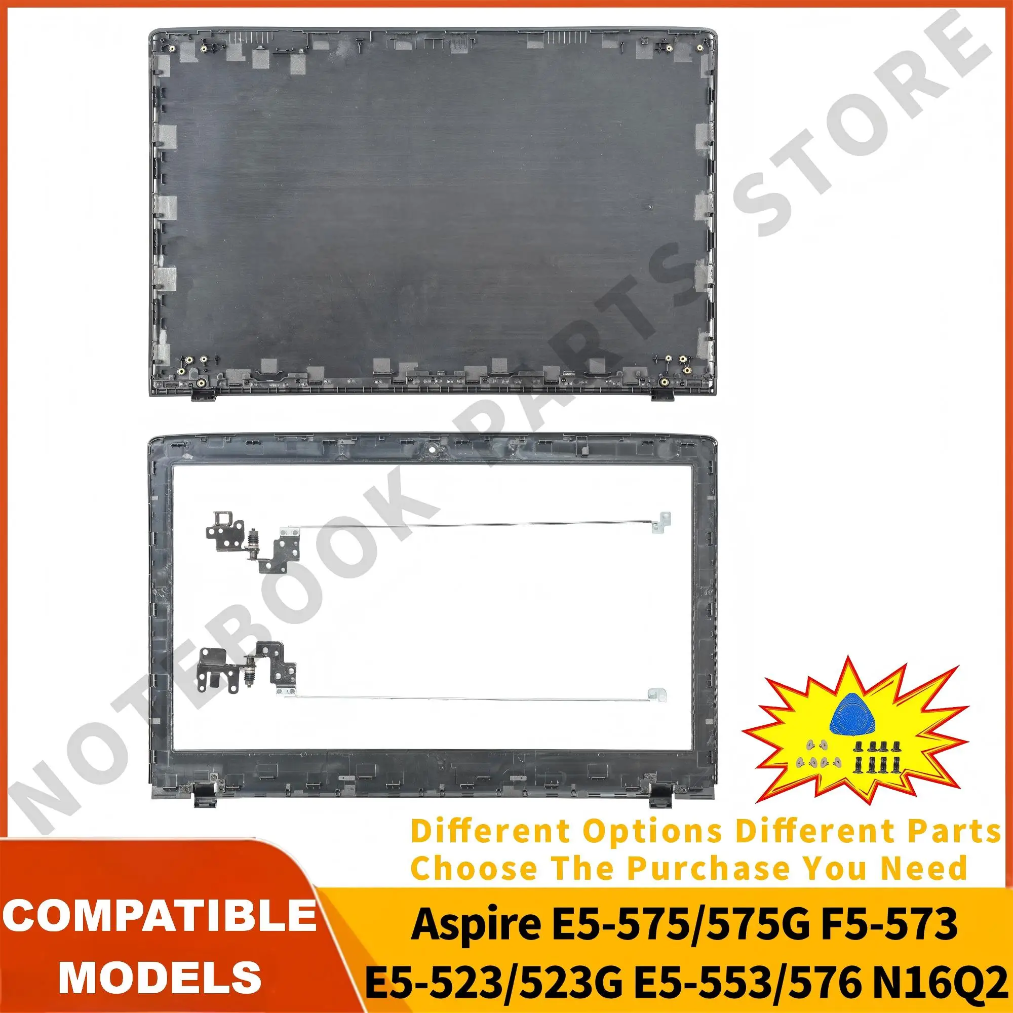 Laptop Cases For Aspire E5-575 E5-575G F5-573 E5-523/523G E5-553/576 E5-575T/575TG N16Q2 N16Q3 Back Cover Bezel Hinges 15.6inch