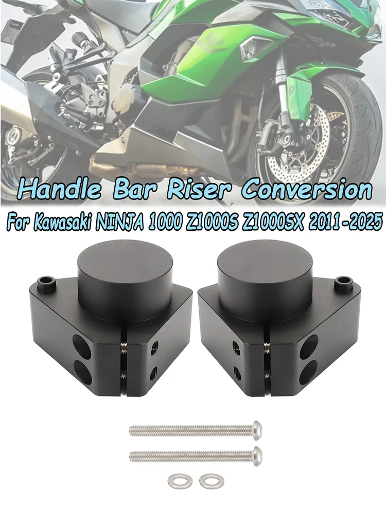 Ulepszony dla Kawasaki NINJA 1000 Z1000S Z1000SX 2011-2025 konwersja wspornika kierownicy wysokiej jakości części aluminiowe 6082 Billet — 2