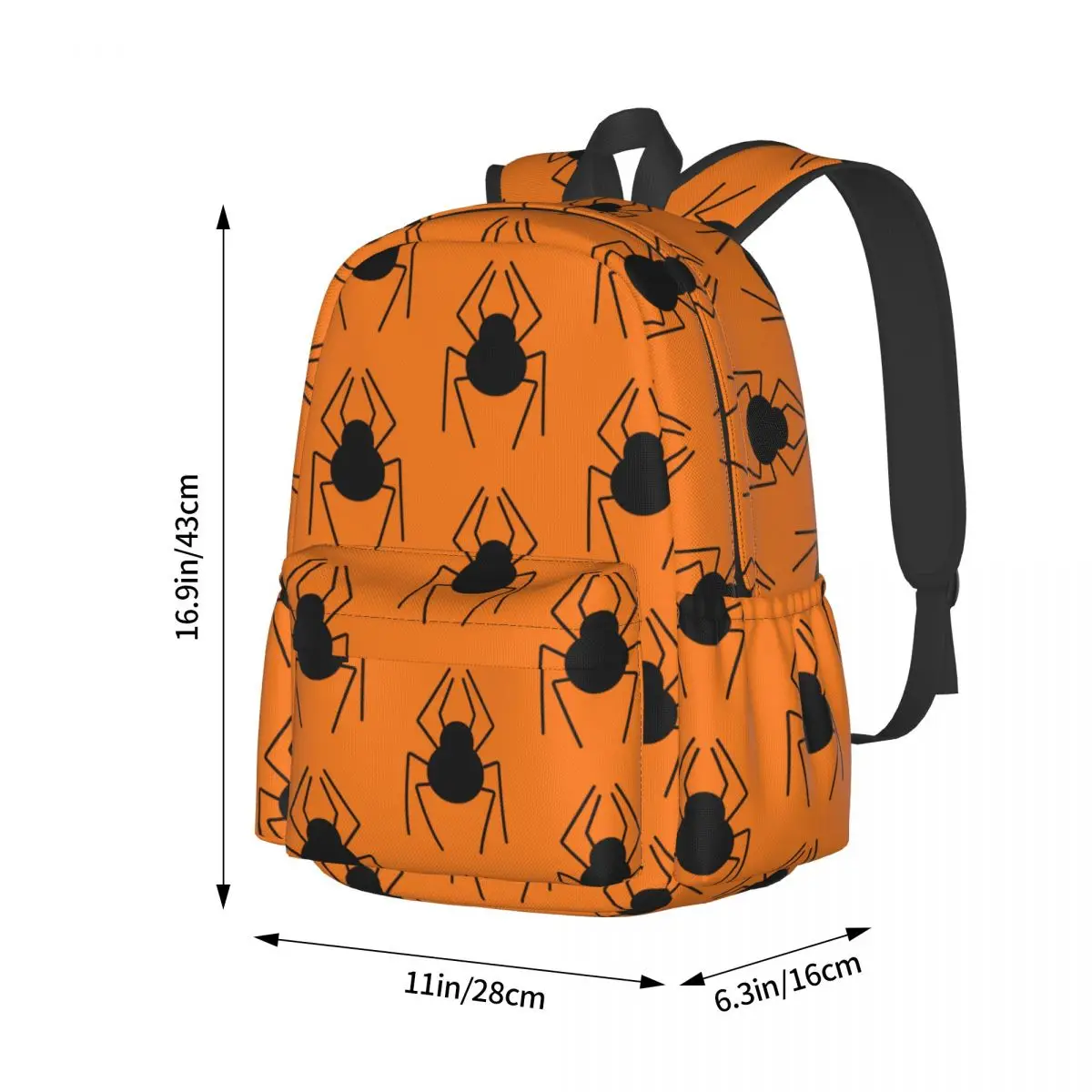Spider Pattern Halloween Large Capacity Student Backpack Casual Fashion School Bag Travel Backpack Lightweight Waterproof Bags