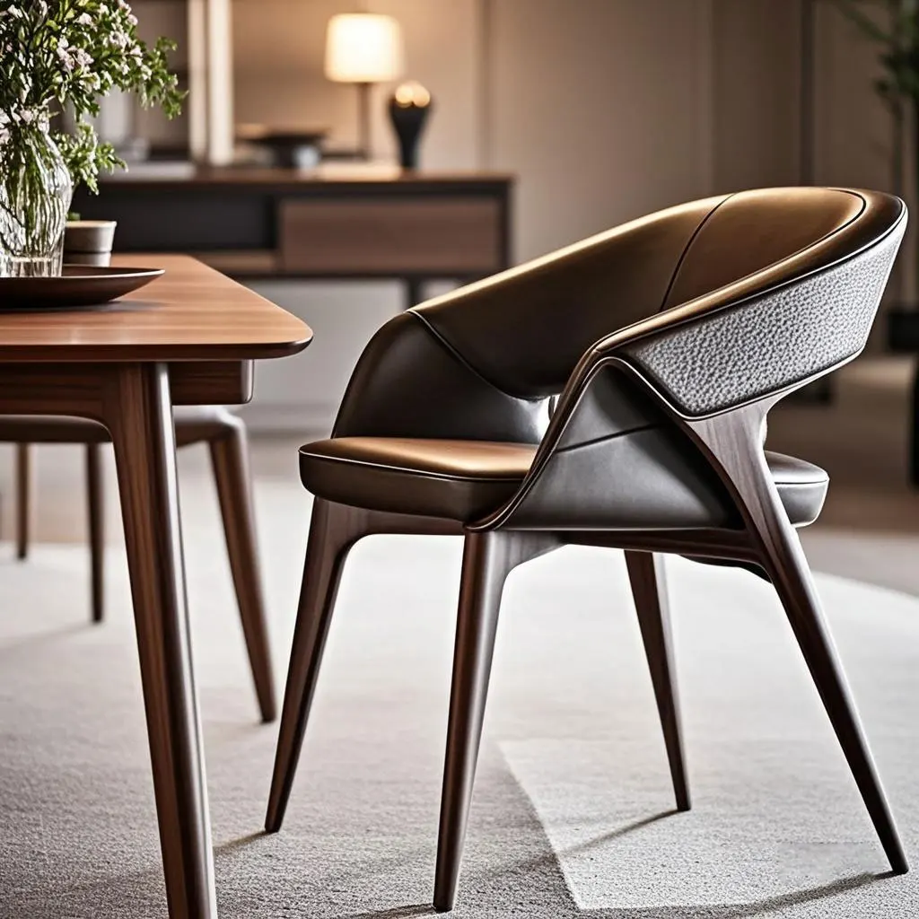 

Camping Arm Dining Chairs Throne Vintage Luxury Modern Ergonomic Dining Chairs Creative Events Computer Wood Sillas Furniture