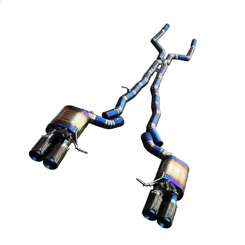 Titanium Exhaust System High Performance  with Carbon Fiber Quad Tips