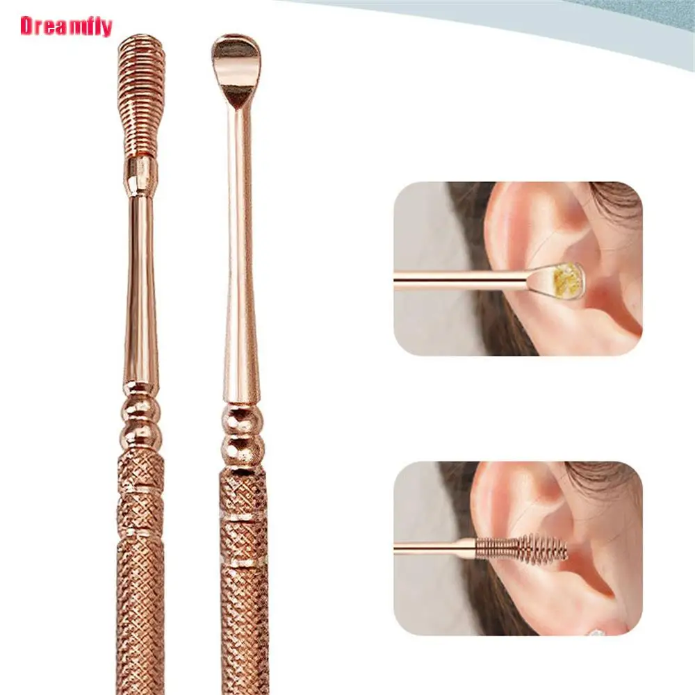 

Stainless Steel Spiral Ear Wax Remover Ear Cleaning Kit Ear Pick Earpick Ear Cleaner Spoon Care Ear Clean Tool for Baby Adults