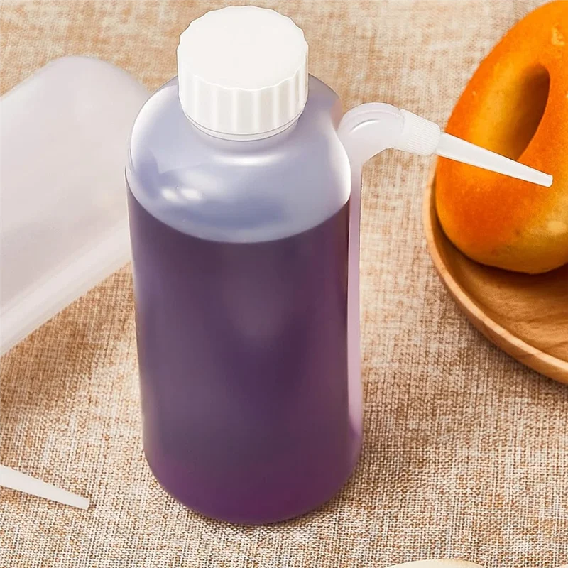 ABRS-5 Pieces Communion Cup Filler No Drip Squeeze Bottle Communion Juice Dispenser With Side Straw Church Bottle 17 Oz