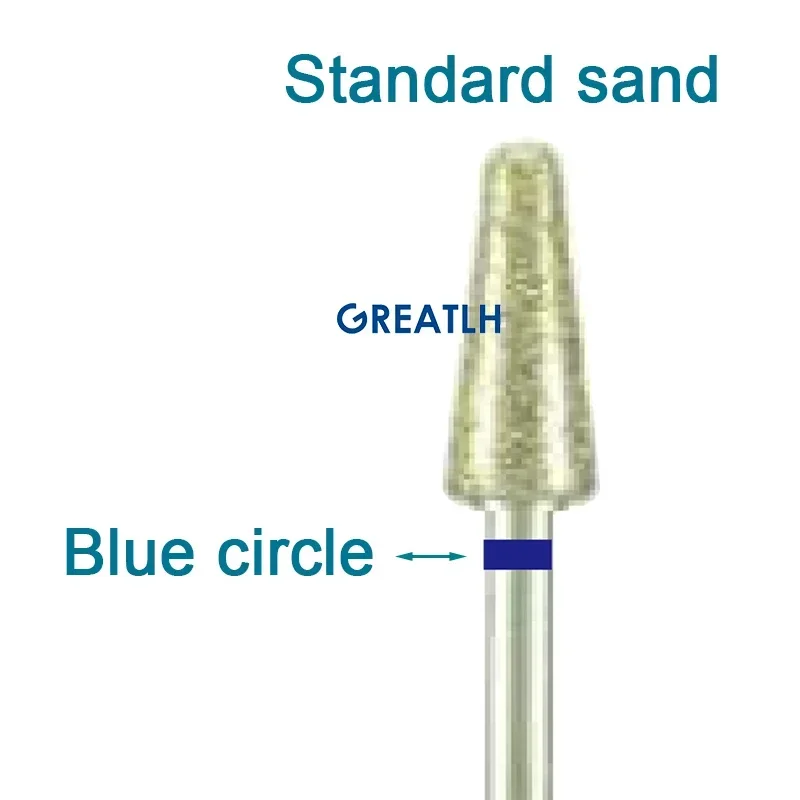 10pcs/pack Round Taper Dental Diamond Bur Multiple Models Dentistry Burs Cutting Drills Dental Instrument Medium Blue