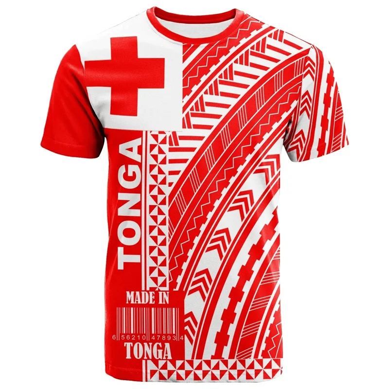 TONGA 3D-Druck Sport Schnelltrocknend Atmungsaktiv Herren T-Shirt Outdoor Fußballtrikot Fan Eltern-Kind Kurzarm Kleidung Sommer-Oberteil – Detail 8