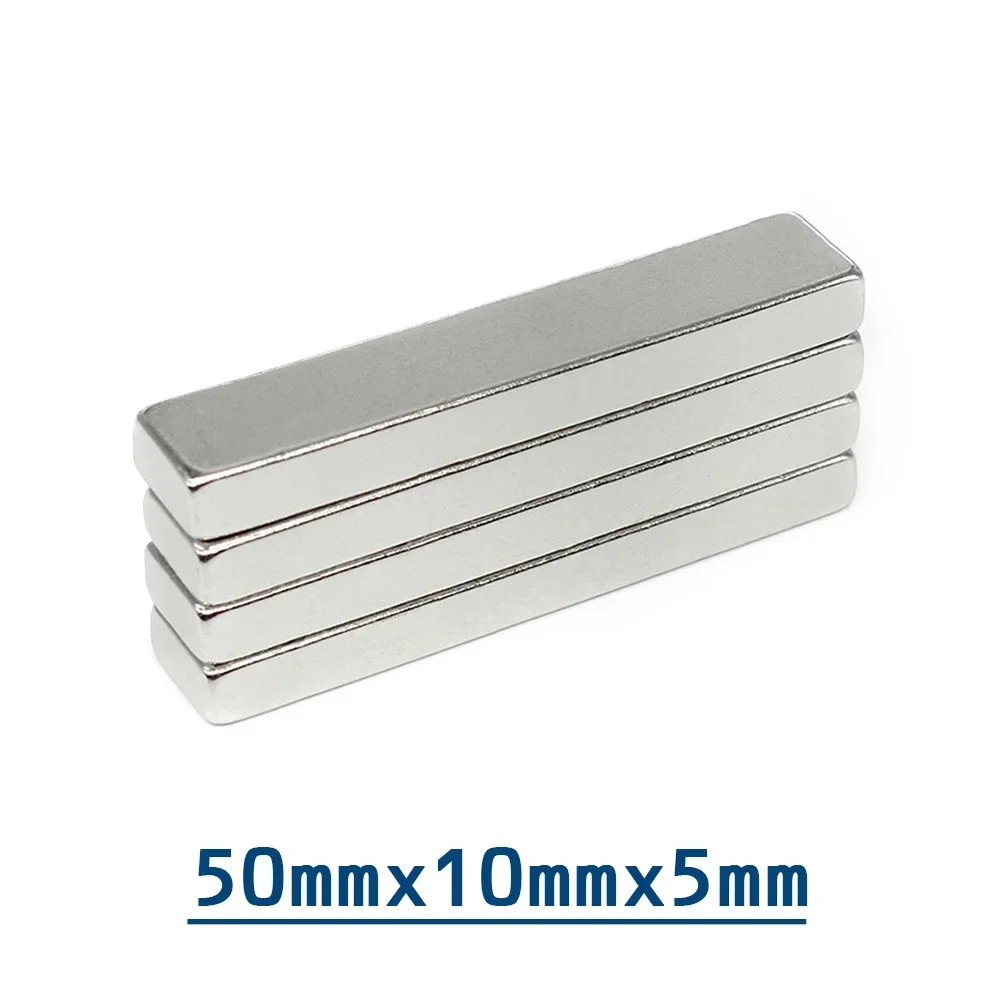 1/2/5/10/15/20PCS 50x10x5mm Thick Block Rare Earth Magnet N35 Quadrate Neodymium Magnets 50x10x5 Permanent NdFeB Magnet 50*10*5