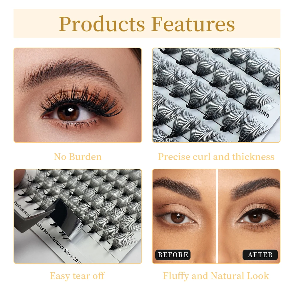 Save Your Time Premade Fans Eyelashes 3D/4D/5D/10D/12D/14D/16D Russian Volume Extensions Fan Lash For Sensitive Eyes