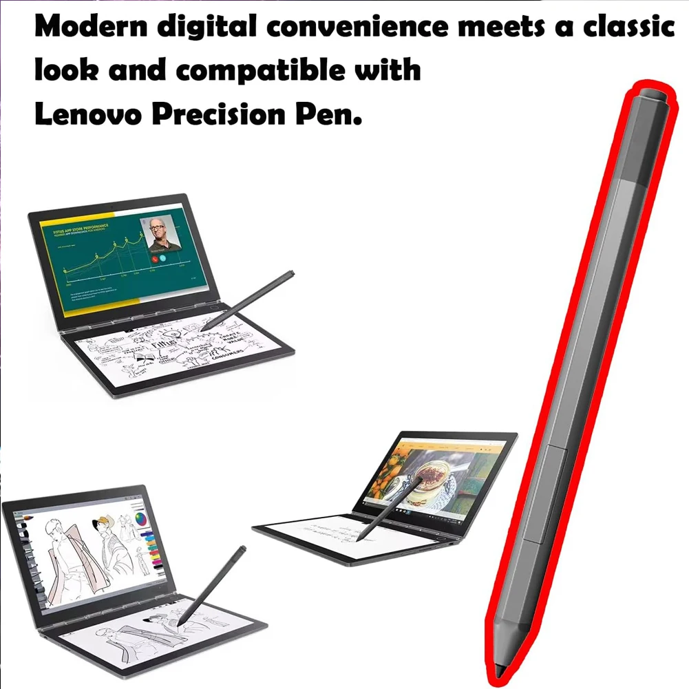 Imagem -02 - Caneta Stylus de Toque Capacitivo Ativo Sensível à Pressão Compatível com Bluetooth Lenovo Yoga 520 530 720 C730 C740 920 4096