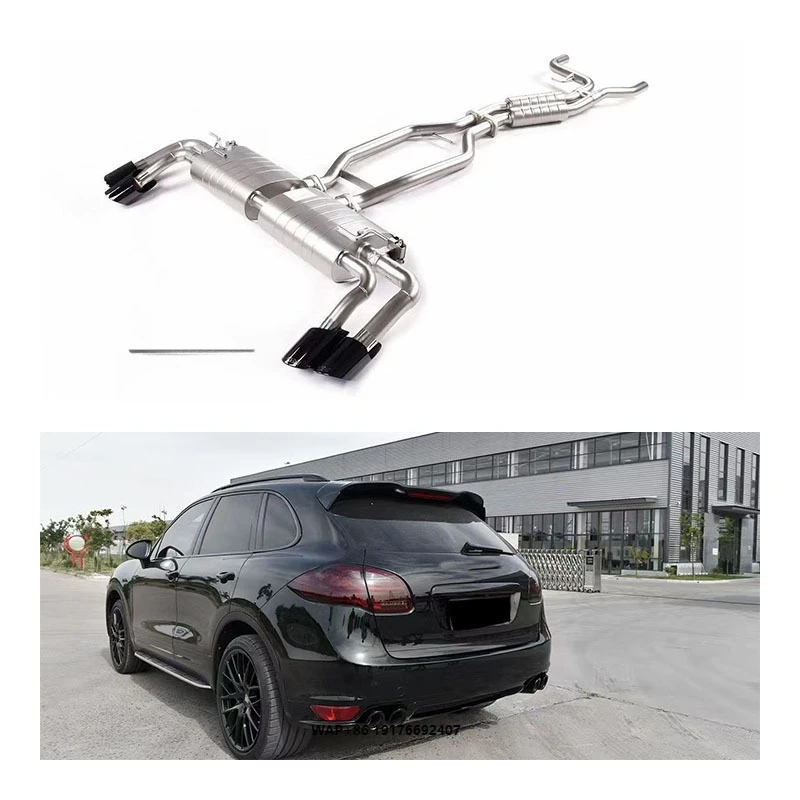 

ForPorsche Cayenne 958 3.0T High Quality Stainless Steel Titanium Alloy Exhaust Pipe with Four Out Black Tips