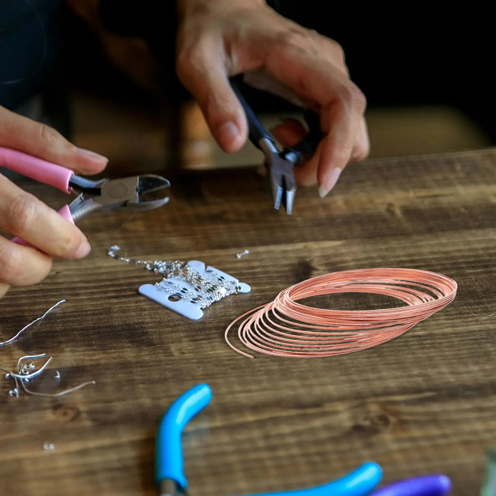 

6 Meters Craft Jewelry Copper Wire Square Shaped for DIY Beading Necklace Bracelet Making Handmade Artistic Design Supply