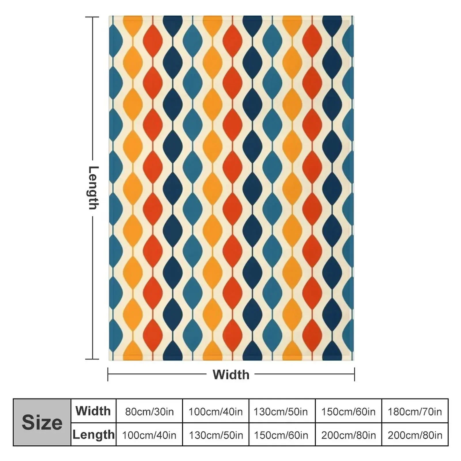 Retro 1970's Bohemian Style Seventies Vintage Pattern Throw Blanket Kid'S Nap Sofa Summer Beddings Large cosplay anime Blankets