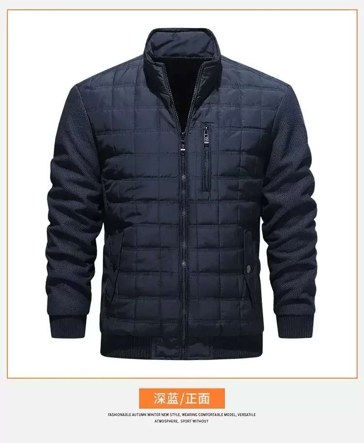Winter Fashion Solid Color American Retro Thickened Warm Cotton-Padded Jacket Men's Loose Sports Windproof Large Size Coat