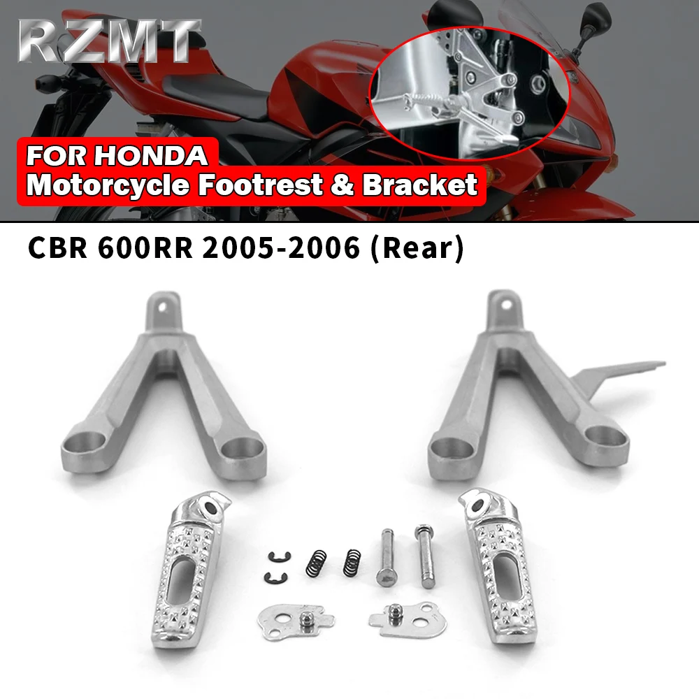 

Motorcycle Footrest & BracketFor Honda CBR 600RR 2005-2006 Folding Parts Rear Passenger Foot Rests Pedal Bracket Assembly Kit