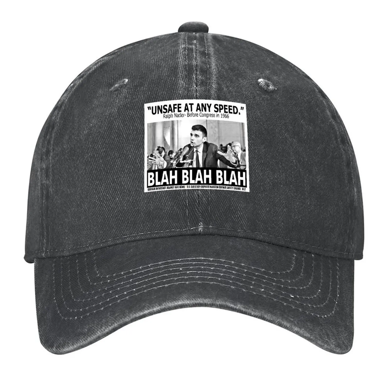

UNSAFE MERCH- RALPH NADER Baseball Cap Golf Cap Luxury man cap funny hat Fashion Beach Golf Wear Men Women's