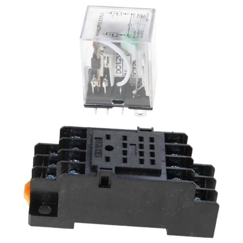Relè intermedi 12V 10A con piccoli relè elettromagnetici con base presa