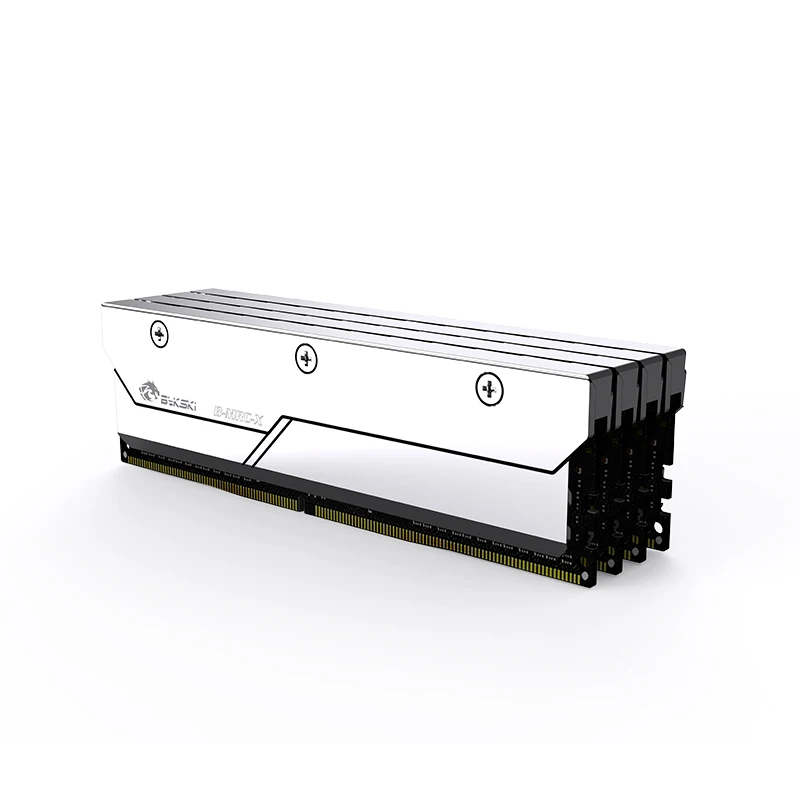 Термоброня Bykski для DDR5/DDR4, раковина оперативной памяти/серебряный зажим для ПК, цельнометаллическая крышка радиатора, рассеивание тепла B-MRC-X