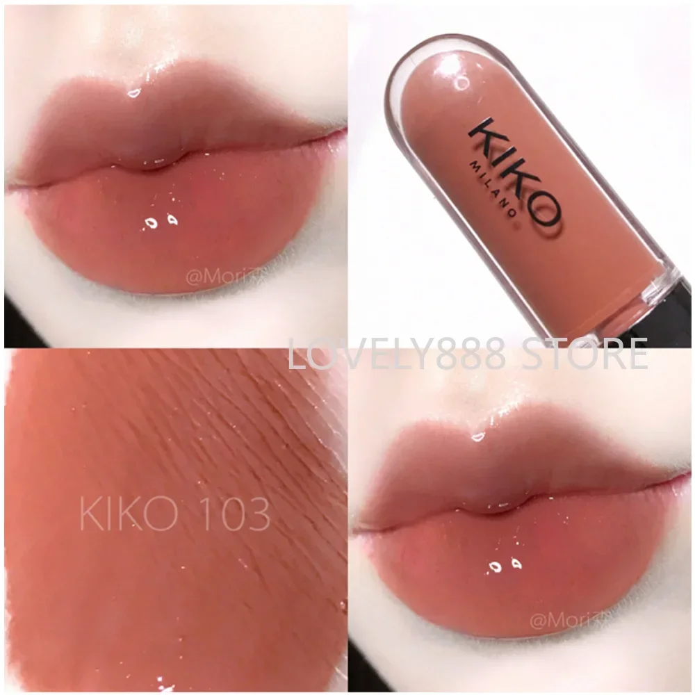 KIKO Double Head Make Up Lip Oil Lip Glaze Lipstick Mirror Gloss Top Coat Long-Lasting Transparent Lip Color Makeup Cosmetics