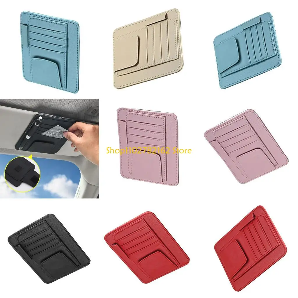 

547B Auto Sun Visors Storage Box Sunglasses Clip Bill Pen Card Holder Bag