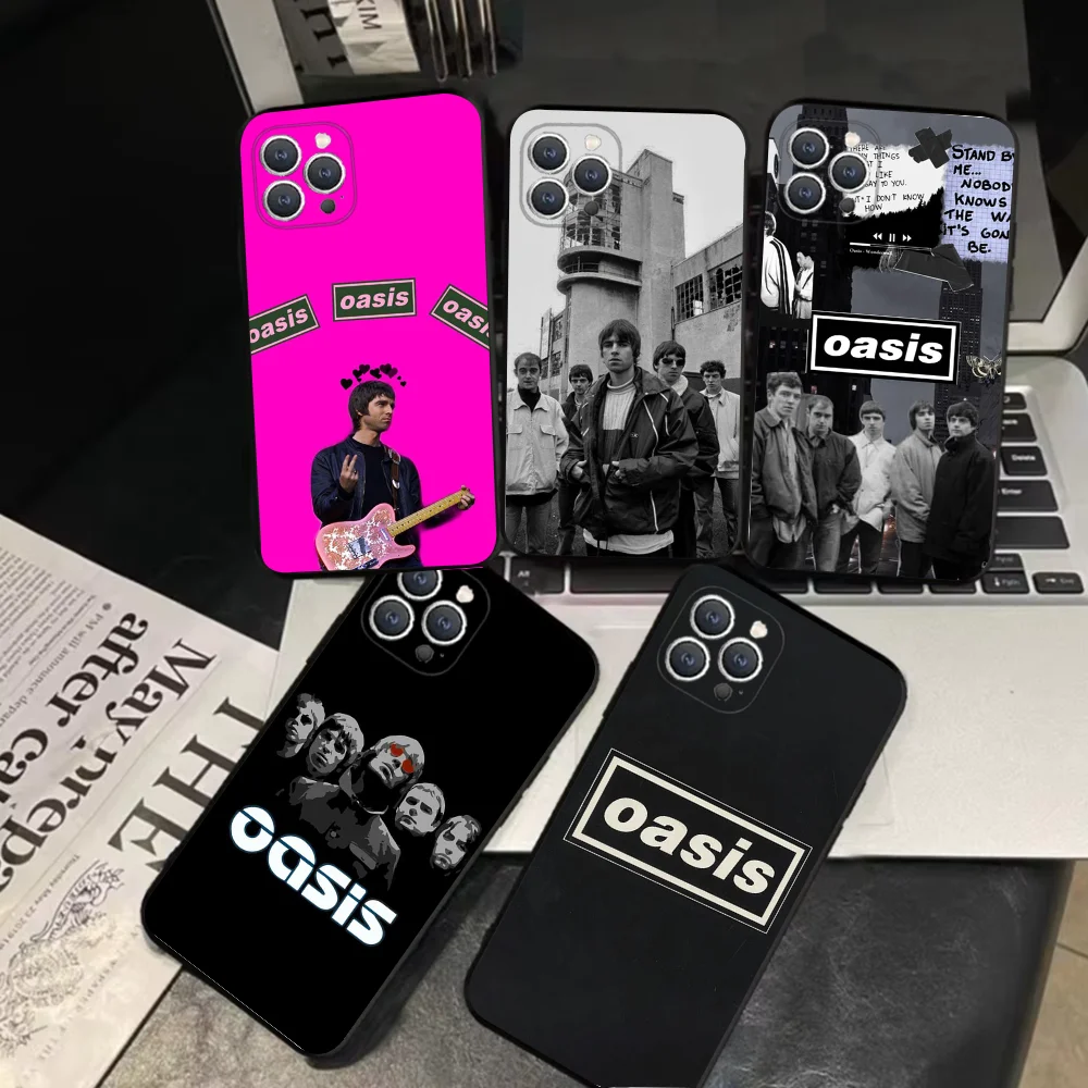 Band O-oasis  Phone Case For iPhone 16,15,14,13,12,11,Pro,X,XS,Max,XR,Plus,Mini Soft Black Cover