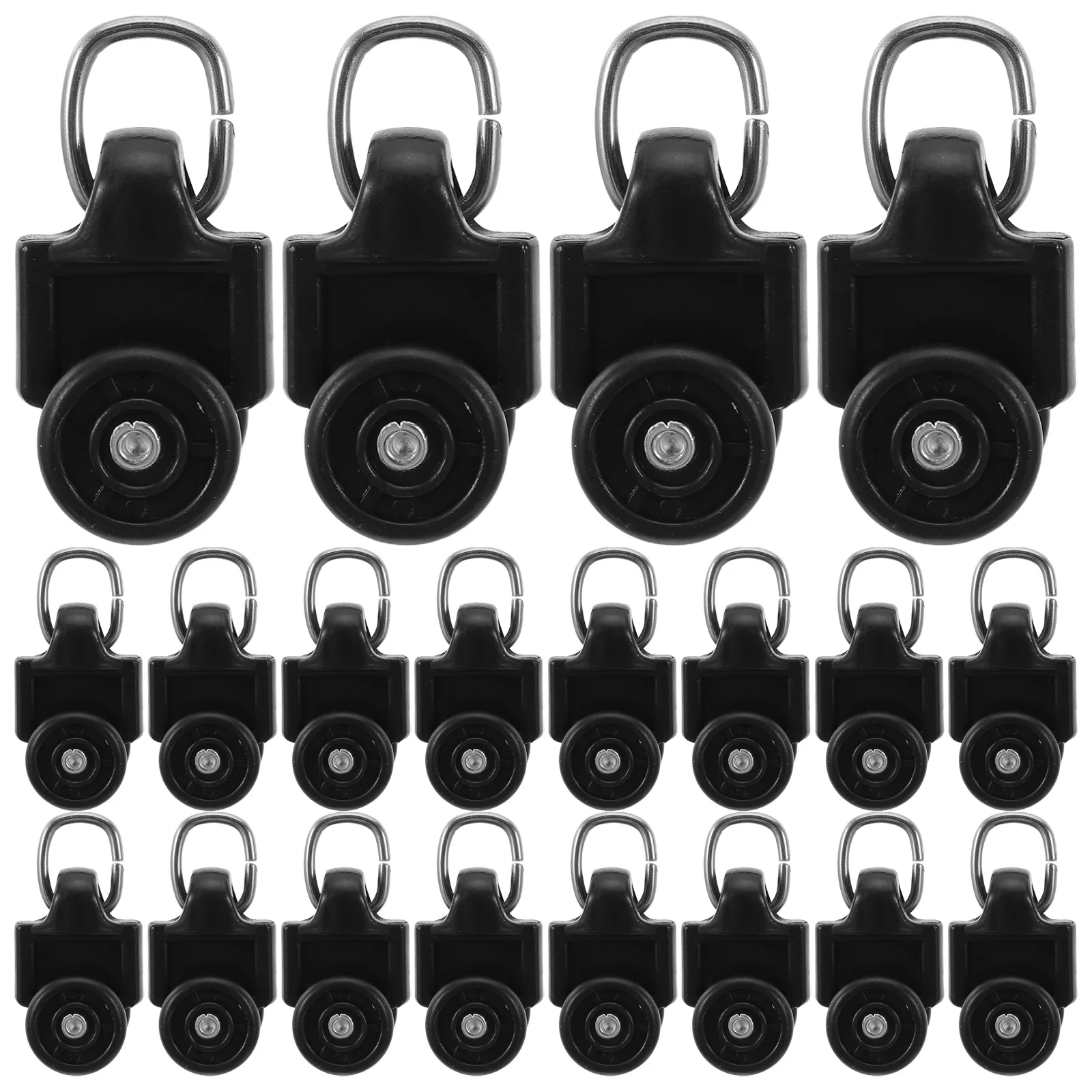 

50pcs Silent Rollers Plastic Dual Wheel Gliders For Window Shower Ceiling Replacement Track Runners - Mute Wheel Rollers,