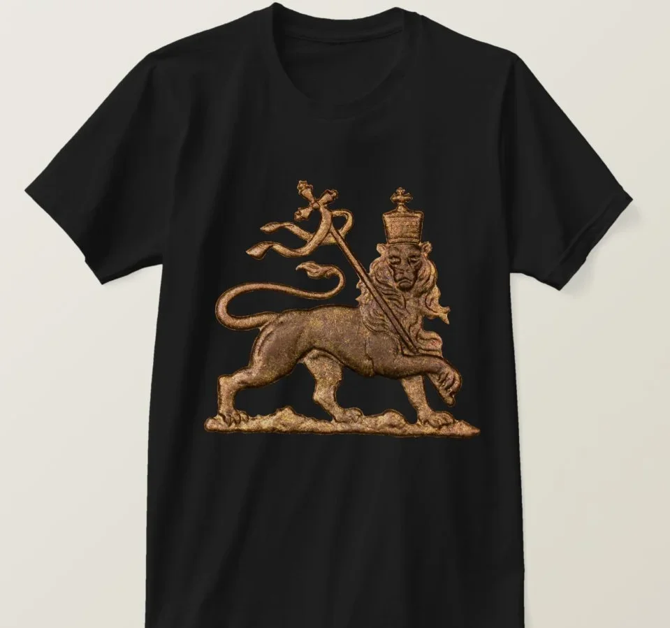 Short Sleeve 100% Cotton Casual T-shirts Loose Top Size S-5xl Haile Selassie. Lion of Judah Mens clothing  graphic t shirts new