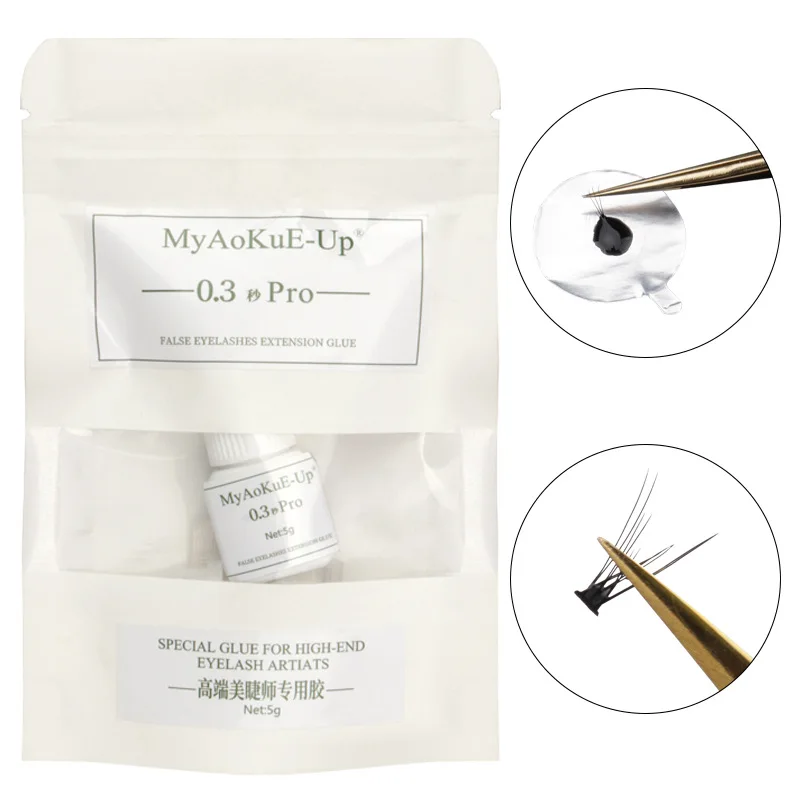 Colle professionnelle pour faux-cils, 5ml, 0.3 secondes, séchage rapide, forte, Extension de cils, adhésif, outil de maquillage