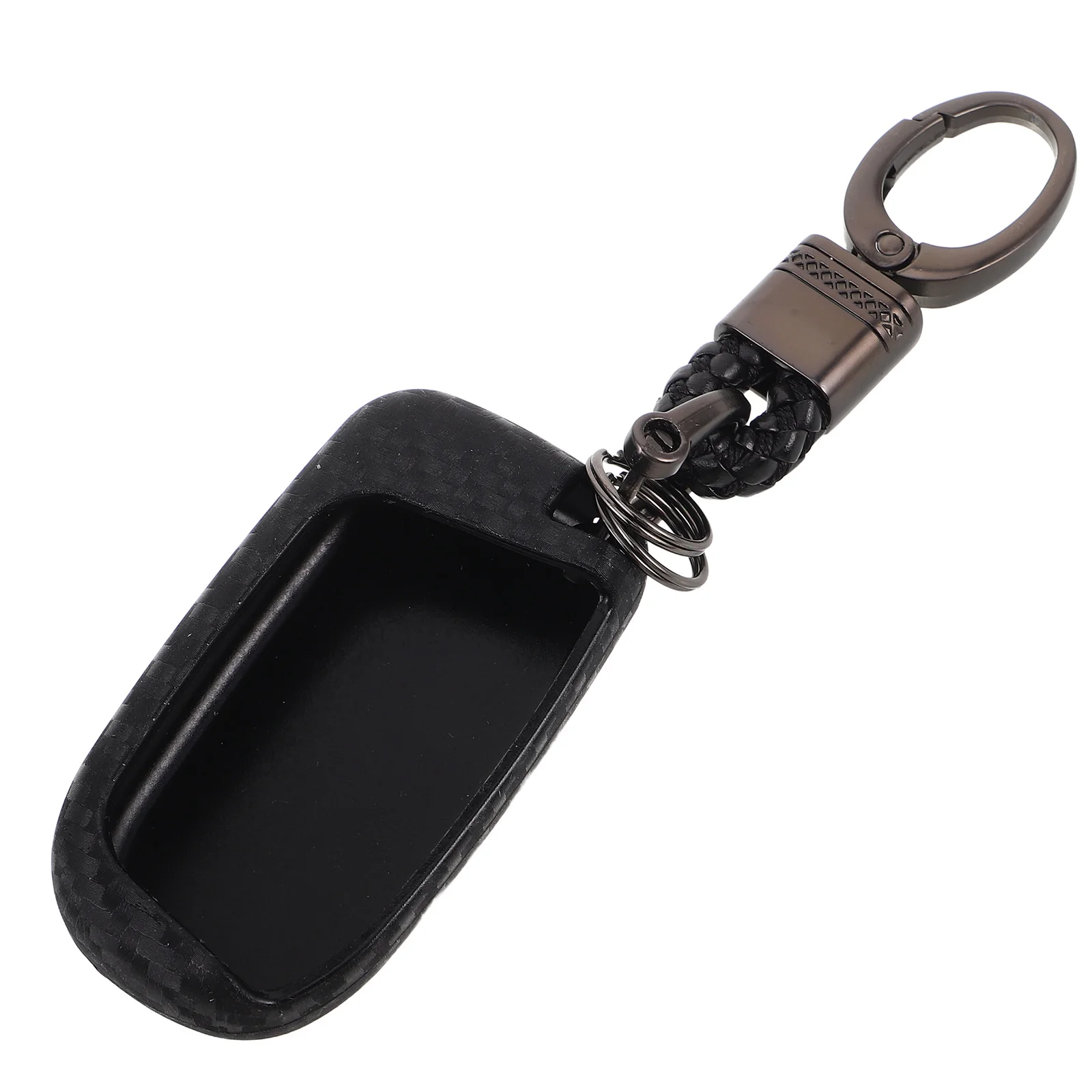 

Car Fob Case Carbon Fiber Silicone Key Cover Precise Cutouts Shockproof Protection For Vehicle Key Holder