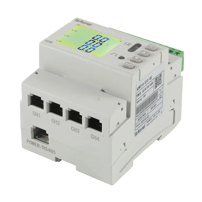 LCD 4 Channels of Three Phase AC Electricity Meter
