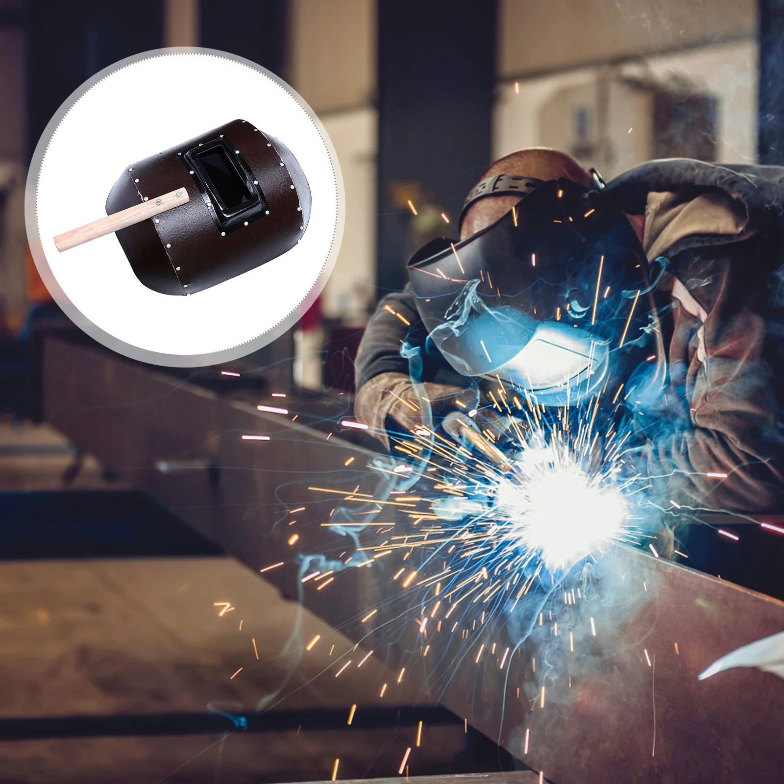 

Electric Welding Mask Flame Retardant Handheld Welding Face Screen Spark Protection For Welders Safety Gear