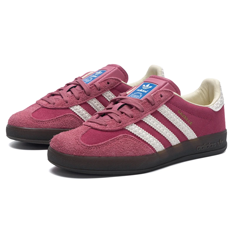 Adidas Originals Gazelle Women's Casual Shoes Retro Trendy Low-Top Sneakers Wear-Resistant Lightweight T-Toe Shoes If1809