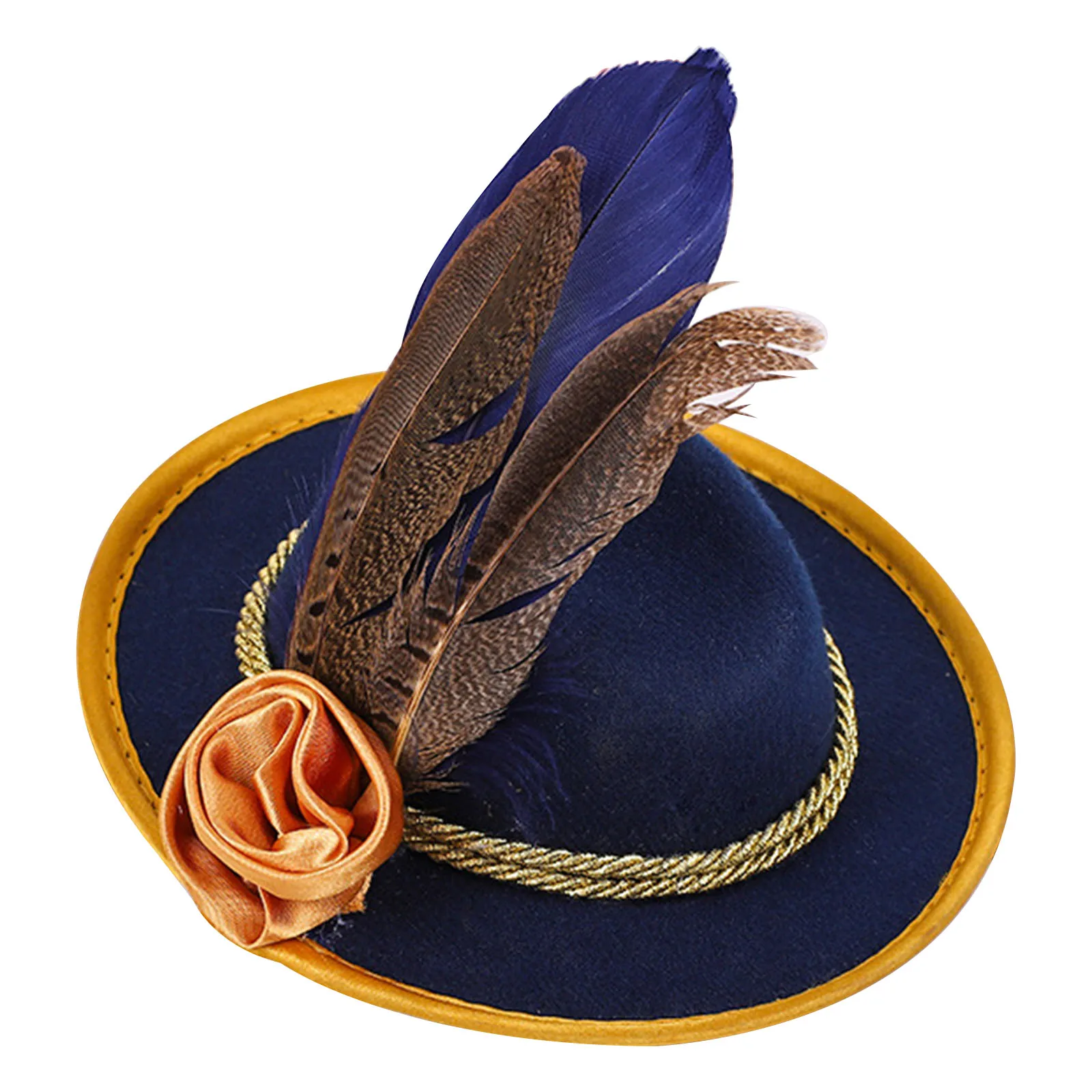 

Fedoras Hat Women Elegant Feather Flower Hat Wide Brim Top Hat Cap Costume Accessories for Banquet Party Ball Masquerade Hats