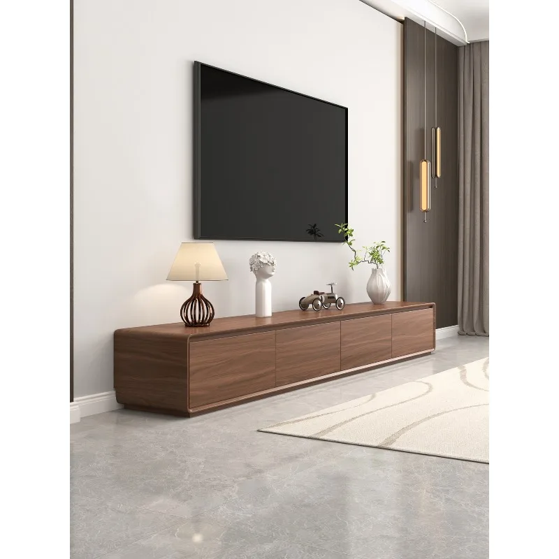 

Household living room coffee table new walnut TV cabinet, floor new TV cabinet, floor TV cabinet