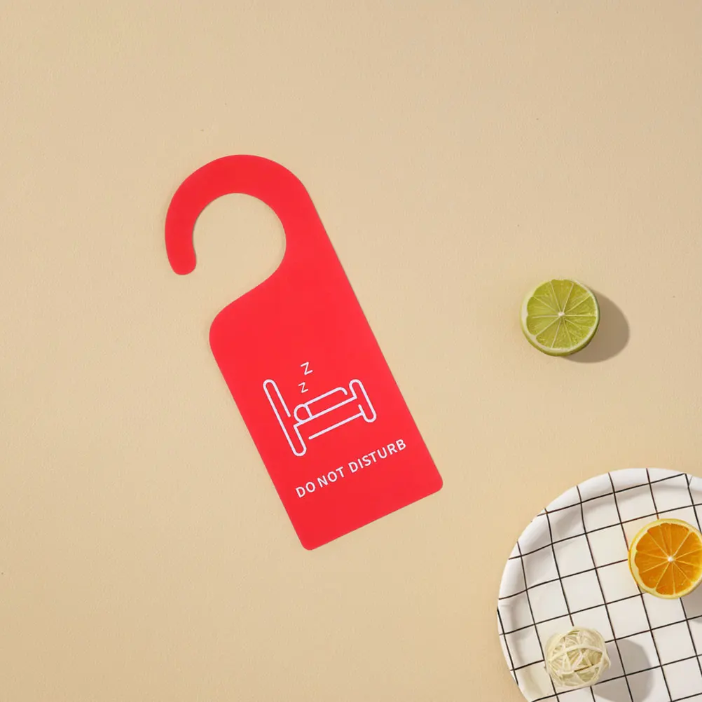 

6 pcs Hotel Double sided PVC Door Signs Hangers Not Disturb Clean Room Bedroom Office Versatile Use Modern Style