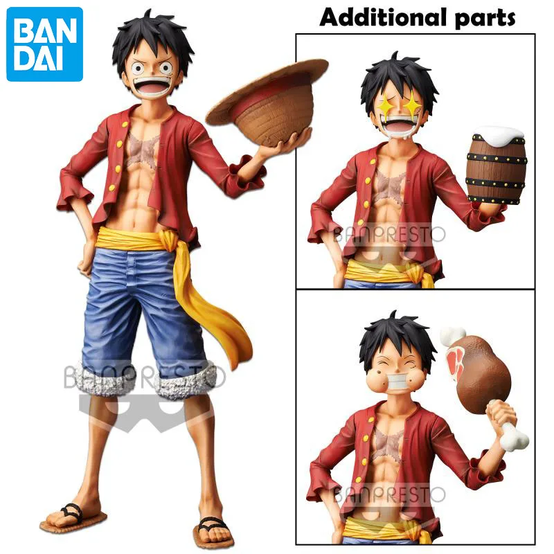 Em estoque original bandai grandista nero uma peça macaco.d.luffy figura anime genuíno colecionável caixa modelo bonecas brinquedo ornamento