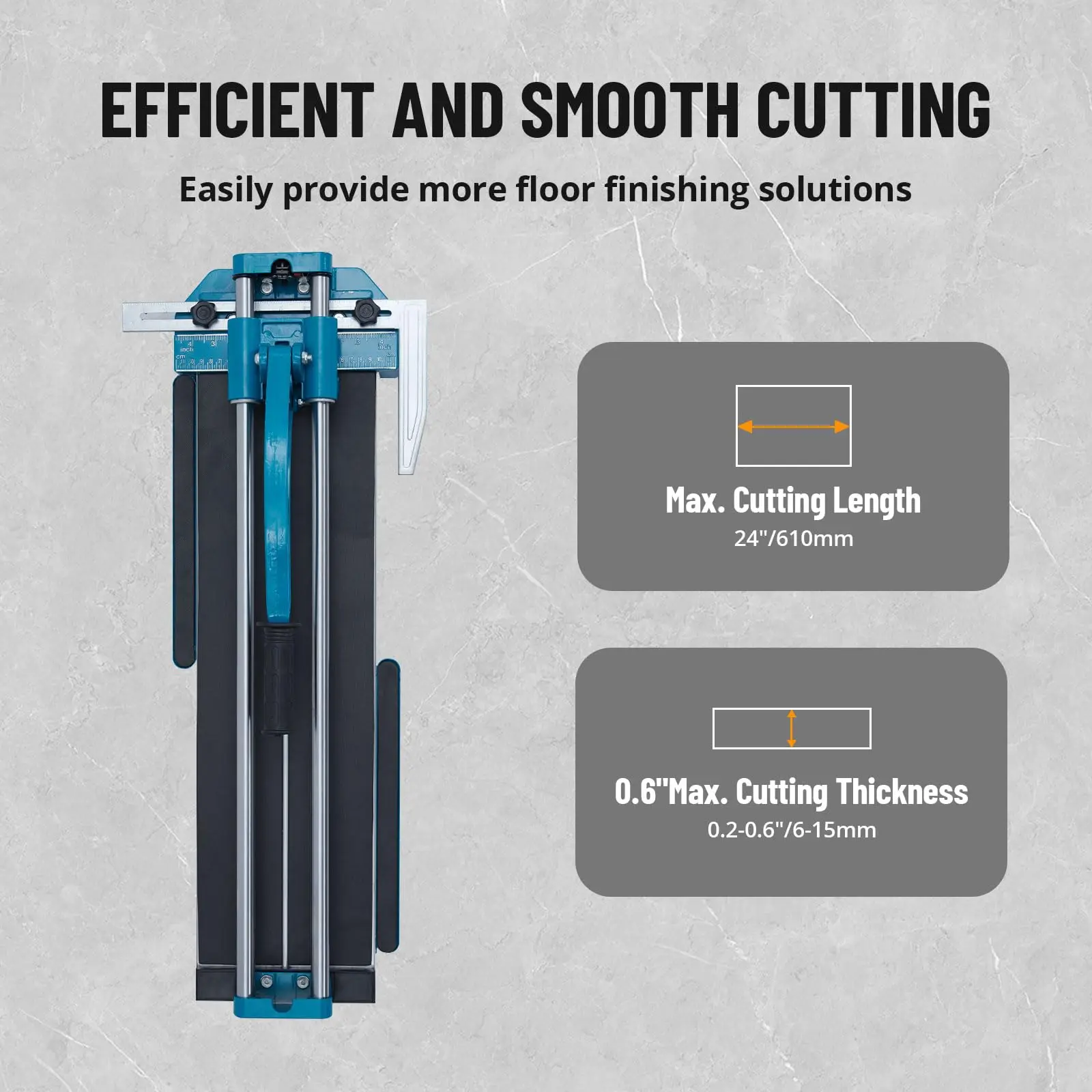 Manual Tile Cutter,24 Inch With Tungsten Carbide Cutting Wheel,Infrared Positioning, Precise Tile Cutter Tools (double rails)