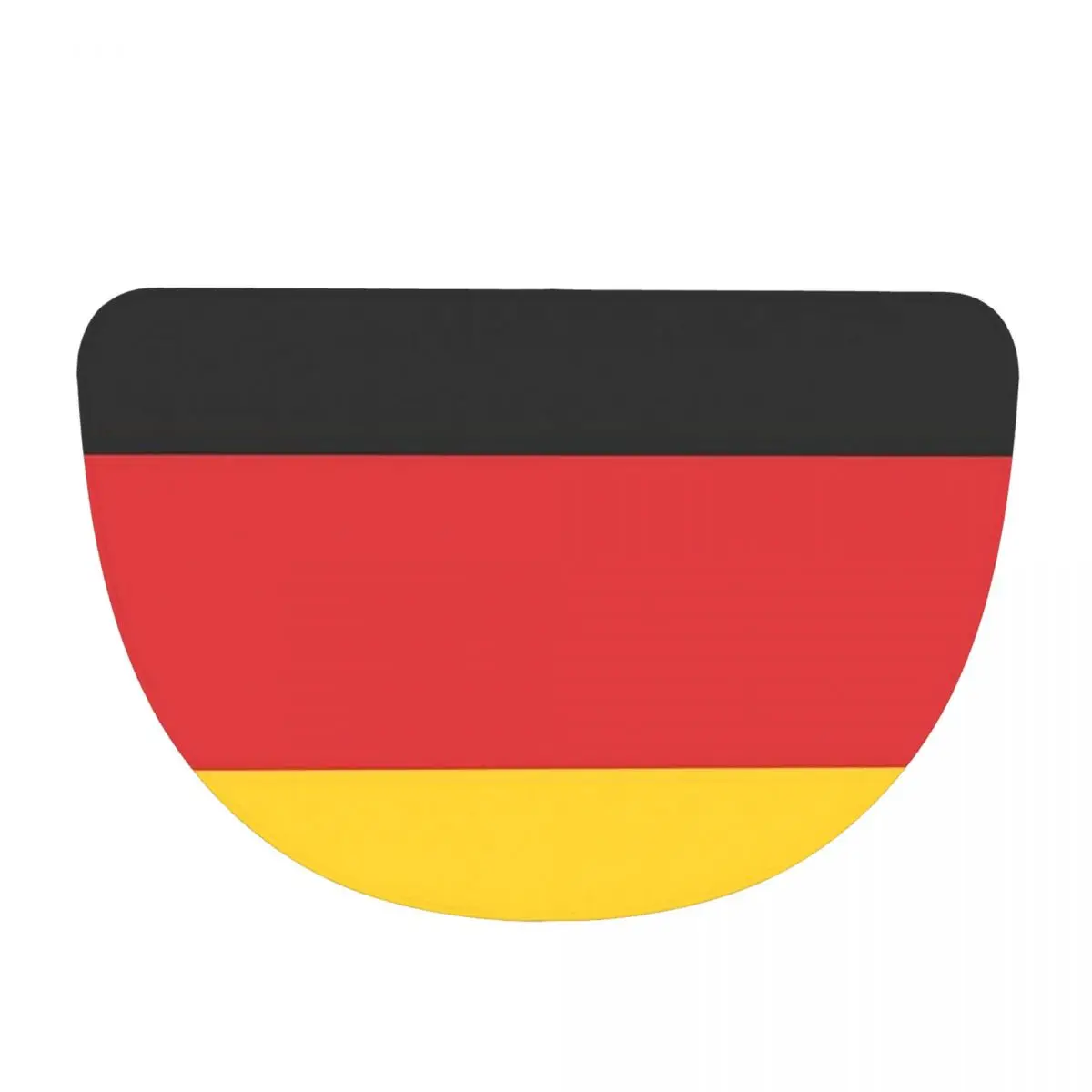 Germany Flag German Patriotic Soft Flannel Half Round Doormat Non Slip Bathroom Mat Absorbent Floor Carpet for Living Room