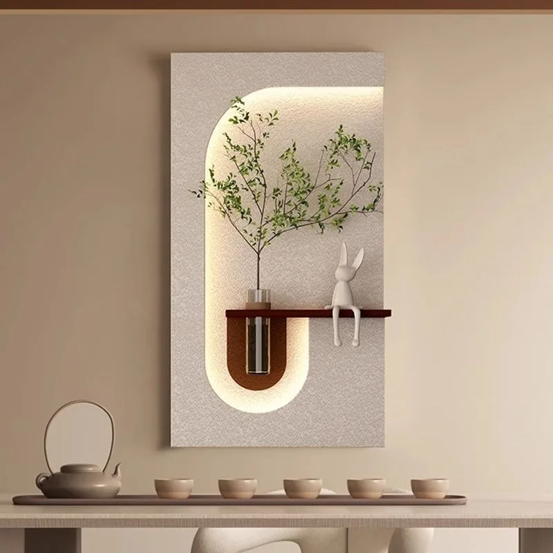 Entrance decoration painting hydroponics green plants livingroom three-dimensional hanging painting sandstone wall lamp painting