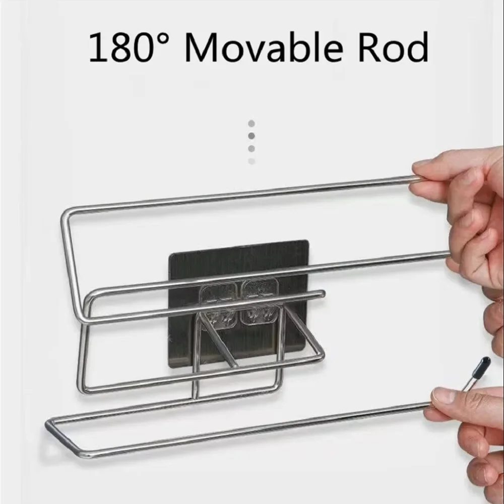 For Bathroom Kitchen Storage Rack Multifunctional Hanging Roll Paper Holder Practical Tissue Towel Stand Household Daily